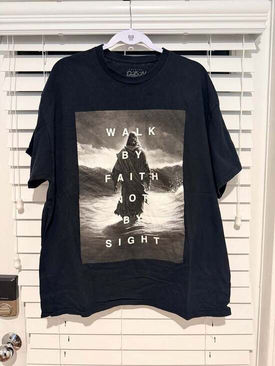 Popular Poison Other - Popular Poison Walk By Faith Not By Sight Graphic T-Shirt 2XL